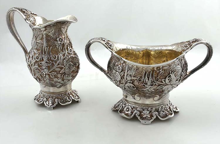 Tiffany sterling sugar and creamer from the mackay service
